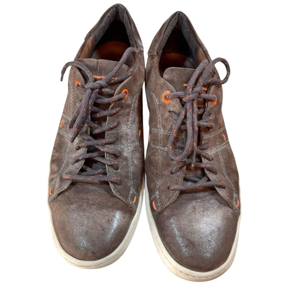 ROAN By Bed Stu Tennis Shoes 9 Men Henson Burnished Dark Grey Distressed Leather
